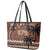 Personalised Bula Fiji 679 Leather Tote Bag Fijian Tagimoucia Masi Tapa Art