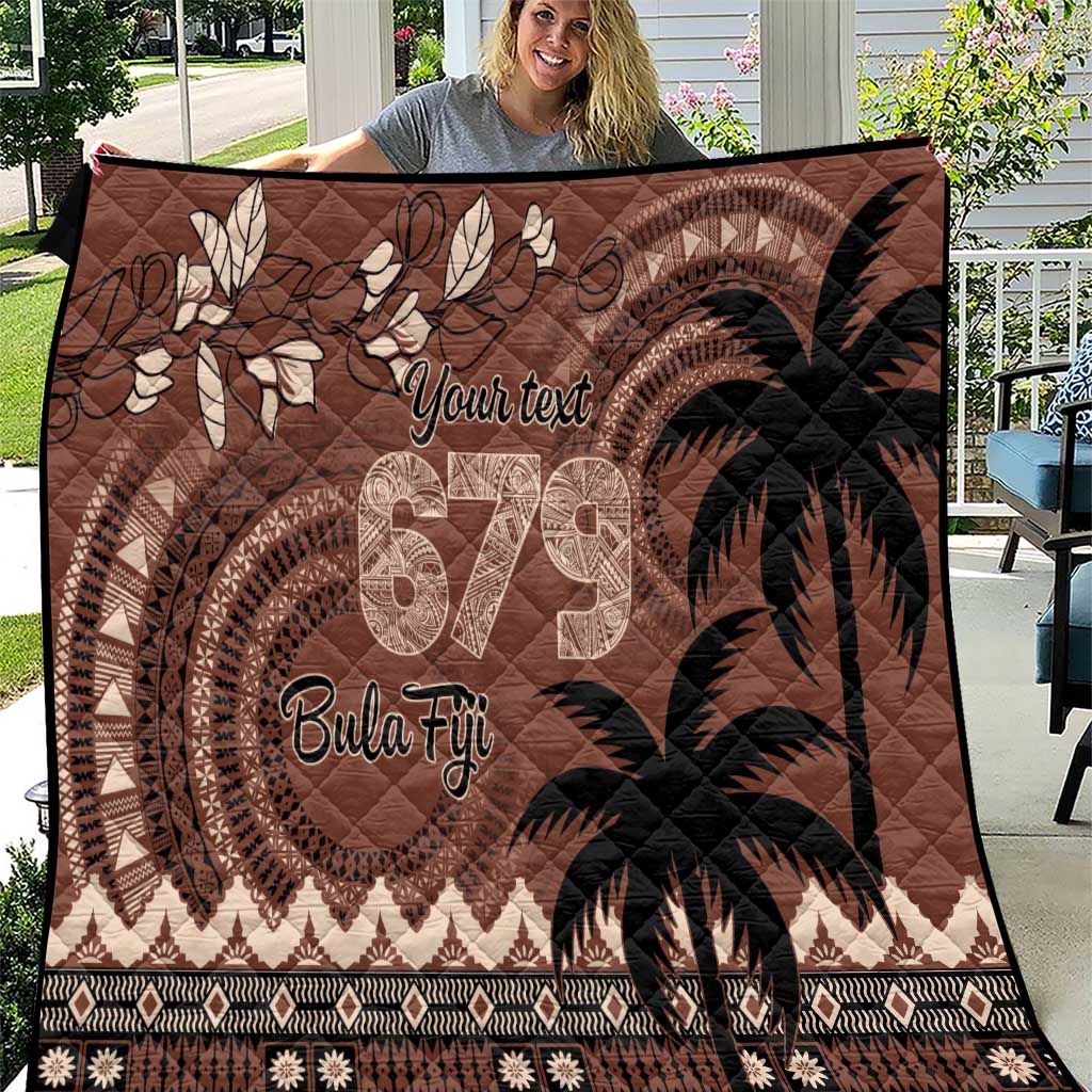 Personalised Bula Fiji 679 Quilt Fijian Tagimoucia Masi Tapa Art