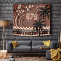 Personalised Bula Fiji 679 Tapestry Fijian Tagimoucia Masi Tapa Art LT9 - Polynesian Pride