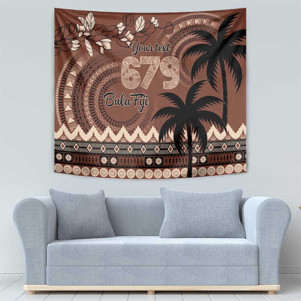 Personalised Bula Fiji 679 Tapestry Fijian Tagimoucia Masi Tapa Art LT9 - Polynesian Pride