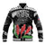 Personalised Samoa 685 Baseball Jacket Teuila Flower With Black Samoan Tattoo