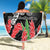 Personalised Samoa 685 Beach Blanket Teuila Flower With Black Samoan Tattoo