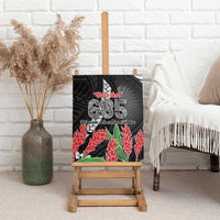 Personalised Samoa 685 Canvas Wall Art Teuila Flower With Black Samoan Tattoo LT9 - Polynesian Pride