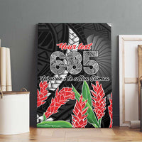 Personalised Samoa 685 Canvas Wall Art Teuila Flower With Black Samoan Tattoo LT9 - Polynesian Pride