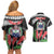 Personalised Samoa 685 Couples Matching Off Shoulder Short Dress and Hawaiian Shirt Teuila Flower With Black Samoan Tattoo