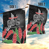 Personalised Samoa 685 Garden Flag Teuila Flower With Black Samoan Tattoo LT9 - Polynesian Pride