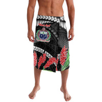 Personalised Samoa 685 Lavalava Teuila Flower With Black Samoan Tattoo LT9 Black - Polynesian Pride