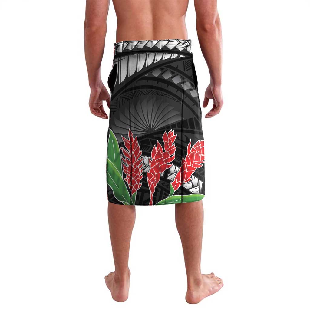 Personalised Samoa 685 Lavalava Teuila Flower With Black Samoan Tattoo LT9 - Polynesian Pride