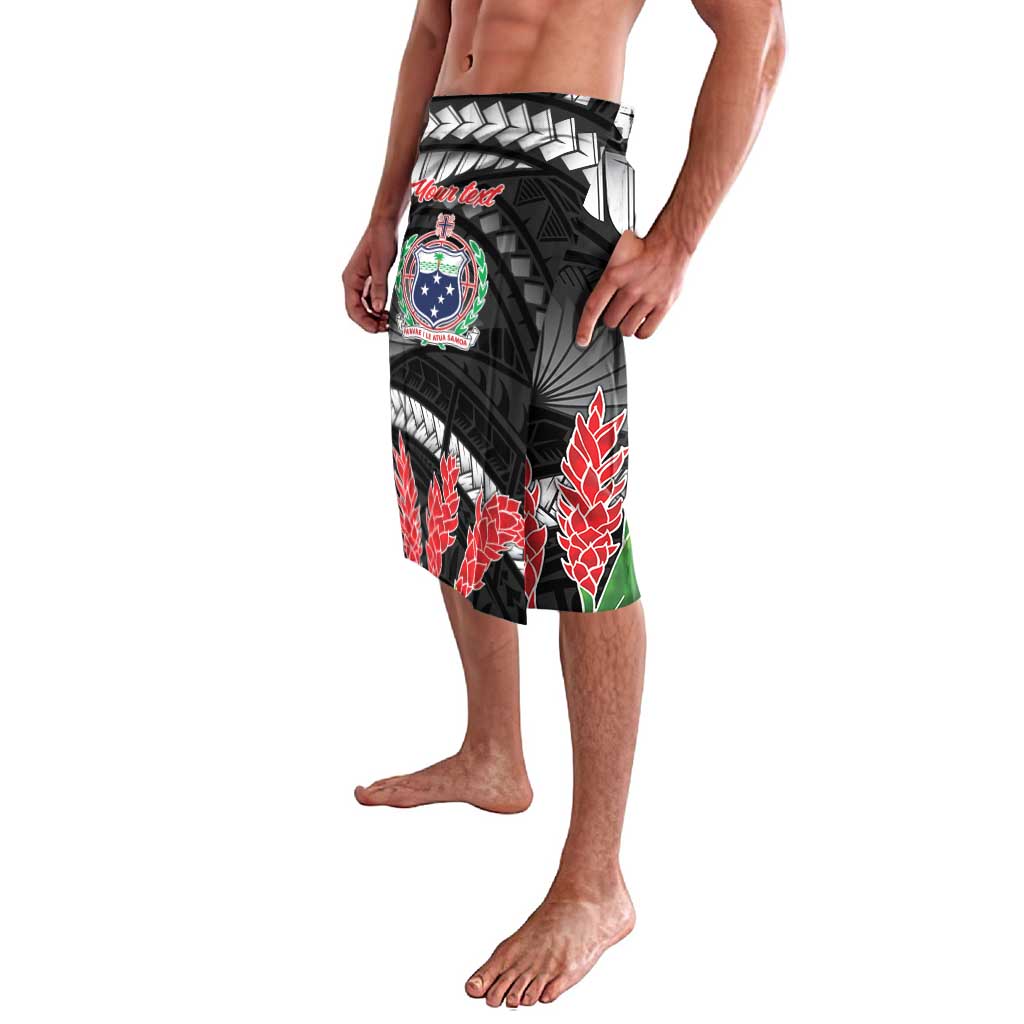 Personalised Samoa 685 Lavalava Teuila Flower With Black Samoan Tattoo LT9 - Polynesian Pride