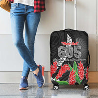 Personalised Samoa 685 Luggage Cover Teuila Flower With Black Samoan Tattoo LT9 - Polynesian Pride