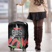 Personalised Samoa 685 Luggage Cover Teuila Flower With Black Samoan Tattoo LT9 - Polynesian Pride