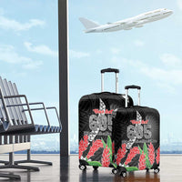 Personalised Samoa 685 Luggage Cover Teuila Flower With Black Samoan Tattoo LT9 - Polynesian Pride