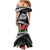 Personalised Samoa 685 Mermaid Dress Teuila Flower With Black Samoan Tattoo