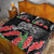 Personalised Samoa 685 Quilt Bed Set Teuila Flower With Black Samoan Tattoo