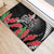 Personalised Samoa 685 Rubber Doormat Teuila Flower With Black Samoan Tattoo