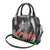 Personalised Samoa 685 Shoulder Handbag Teuila Flower With Black Samoan Tattoo