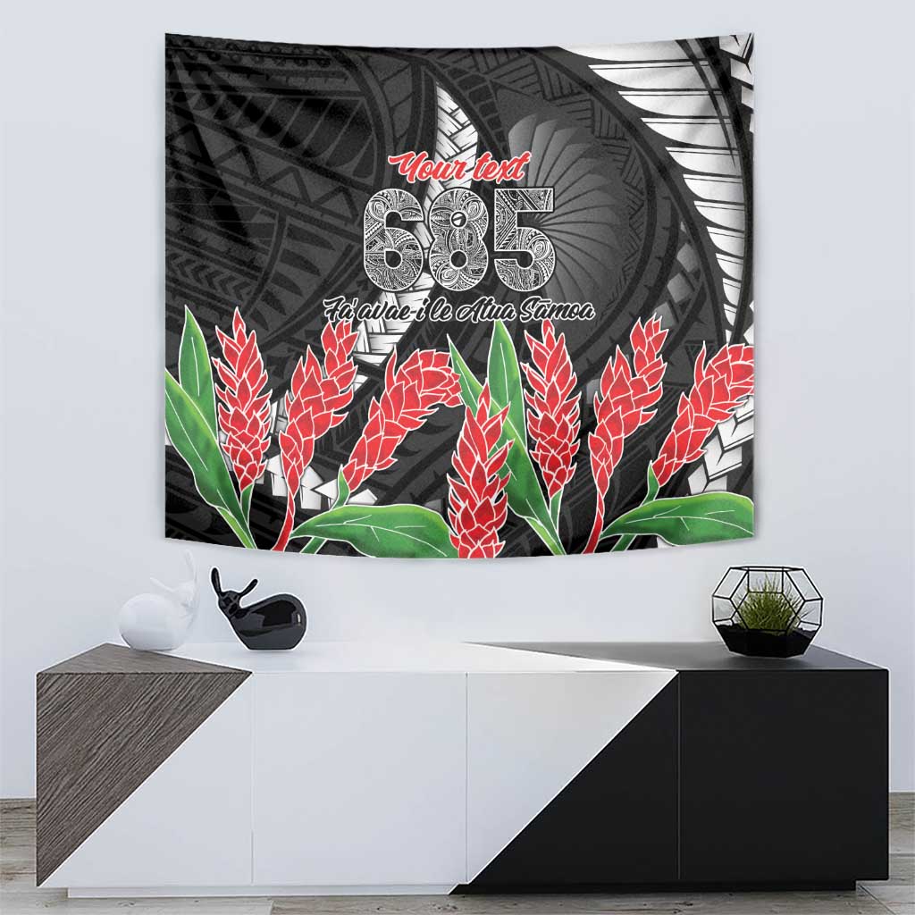 Personalised Samoa 685 Tapestry Teuila Flower With Black Samoan Tattoo LT9 - Polynesian Pride