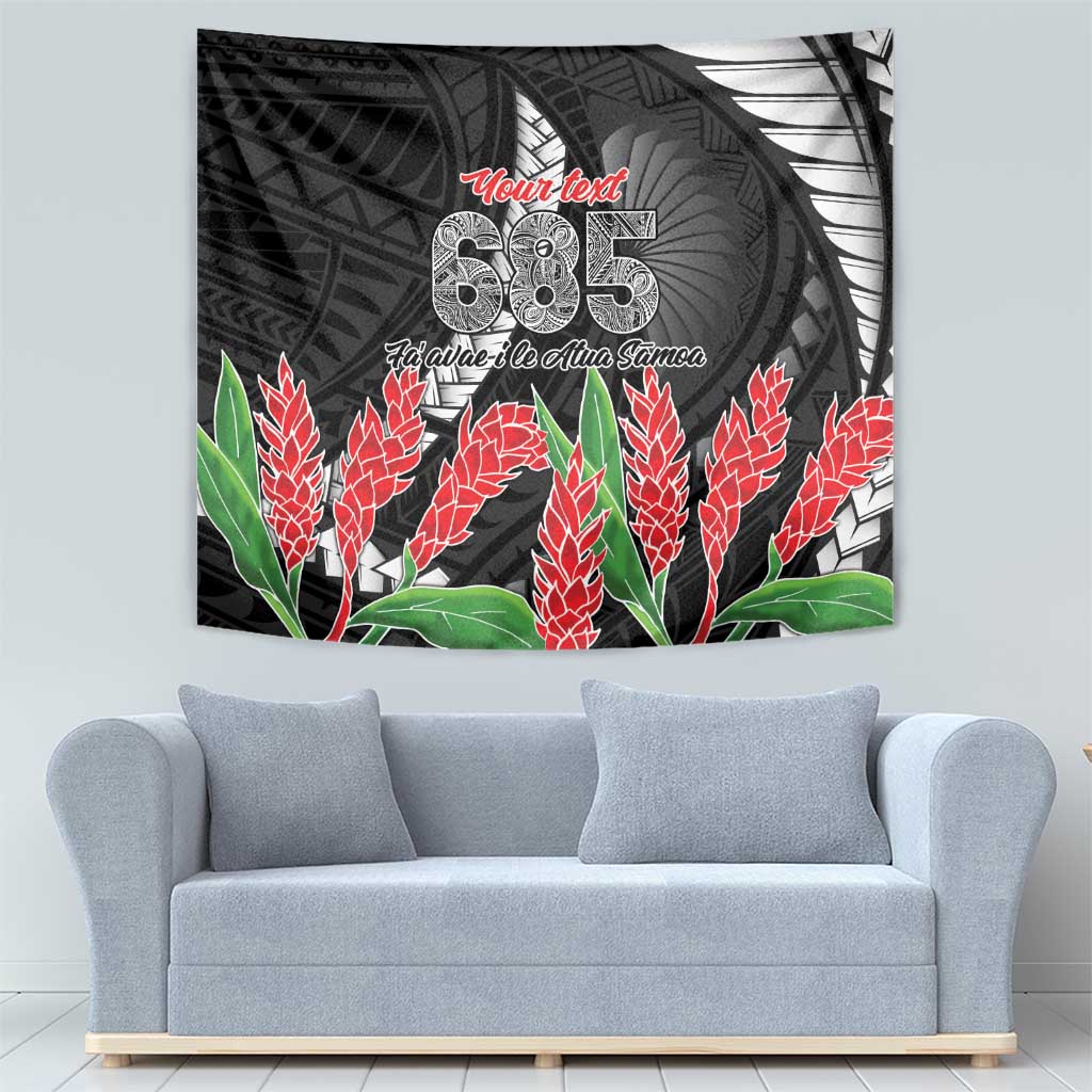 Personalised Samoa 685 Tapestry Teuila Flower With Black Samoan Tattoo LT9 - Polynesian Pride