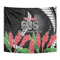 Personalised Samoa 685 Tapestry Teuila Flower With Black Samoan Tattoo LT9 - Polynesian Pride