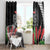 Personalised Samoa 685 Window Curtain Teuila Flower With Black Samoan Tattoo