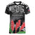 Personalised Samoa 685 Women V-Neck T-Shirt Teuila Flower With Black Samoan Tattoo