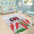 Personalised Samoa 685 Area Rug Teuila Flower With White Samoan Tattoo