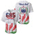 Personalised Samoa 685 Baseball Jersey Teuila Flower With White Samoan Tattoo