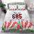 Personalised Samoa 685 Bedding Set Teuila Flower With White Samoan Tattoo