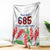 Personalised Samoa 685 Blanket Teuila Flower With White Samoan Tattoo