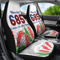 Personalised Samoa 685 Car Seat Cover Teuila Flower With White Samoan Tattoo LT9 - Polynesian Pride