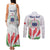 Personalised Samoa 685 Couples Matching Tank Maxi Dress and Long Sleeve Button Shirt Teuila Flower With White Samoan Tattoo