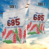 Personalised Samoa 685 Garden Flag Teuila Flower With White Samoan Tattoo LT9 - Polynesian Pride