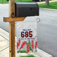 Personalised Samoa 685 Garden Flag Teuila Flower With White Samoan Tattoo LT9 - Polynesian Pride