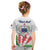 Personalised Samoa 685 Kid T Shirt Teuila Flower With White Samoan Tattoo