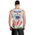 Personalised Samoa 685 Men Tank Top Teuila Flower With White Samoan Tattoo