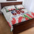 Personalised Samoa 685 Quilt Bed Set Teuila Flower With White Samoan Tattoo