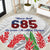 Personalised Samoa 685 Round Carpet Teuila Flower With White Samoan Tattoo