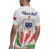 Personalised Samoa 685 Rugby Jersey Teuila Flower With White Samoan Tattoo LT9 - Polynesian Pride