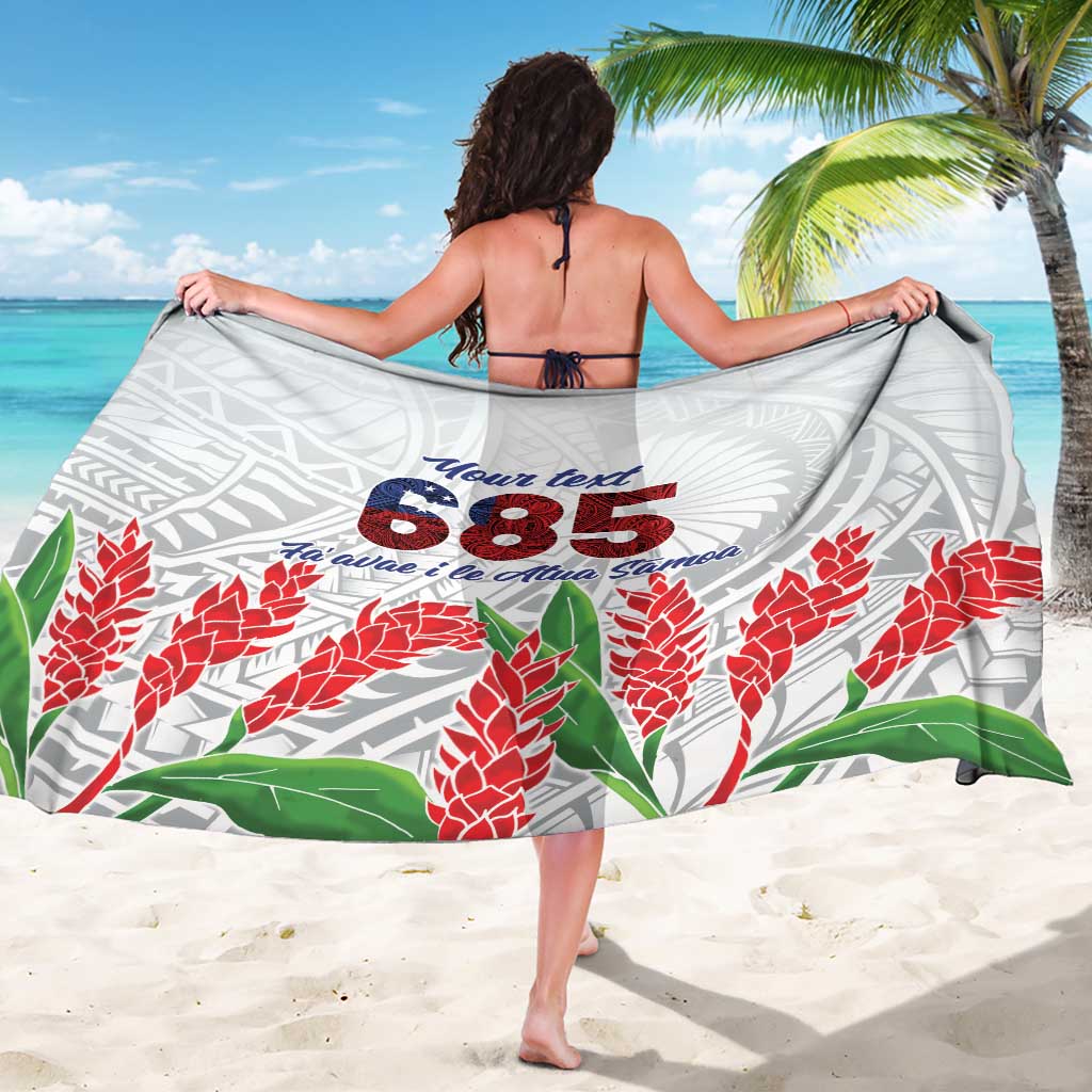 Personalised Samoa 685 Sarong Teuila Flower With White Samoan Tattoo LT9 - Polynesian Pride