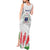 Personalised Samoa 685 Tank Maxi Dress Teuila Flower With White Samoan Tattoo