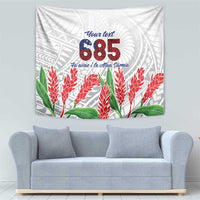 Personalised Samoa 685 Tapestry Teuila Flower With White Samoan Tattoo LT9 - Polynesian Pride
