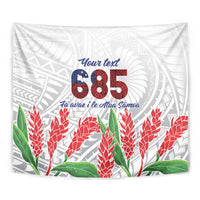 Personalised Samoa 685 Tapestry Teuila Flower With White Samoan Tattoo LT9 - Polynesian Pride