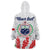 Personalised Samoa 685 Wearable Blanket Hoodie Teuila Flower With White Samoan Tattoo