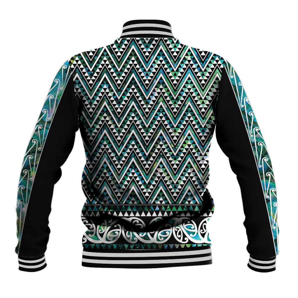 New Zealand Maori Niho Taniwha Baseball Jacket Papua Shell - Mangopare Puhoro Pattern LT9 - Polynesian Pride