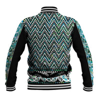 New Zealand Maori Niho Taniwha Baseball Jacket Papua Shell - Mangopare Puhoro Pattern LT9 - Polynesian Pride