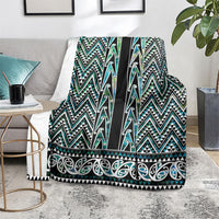 New Zealand Maori Niho Taniwha Blanket Papua Shell - Mangopare Puhoro Pattern LT9 - Polynesian Pride