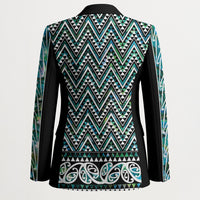 New Zealand Maori Niho Taniwha Blazer Papua Shell - Mangopare Puhoro Pattern LT9 - Polynesian Pride