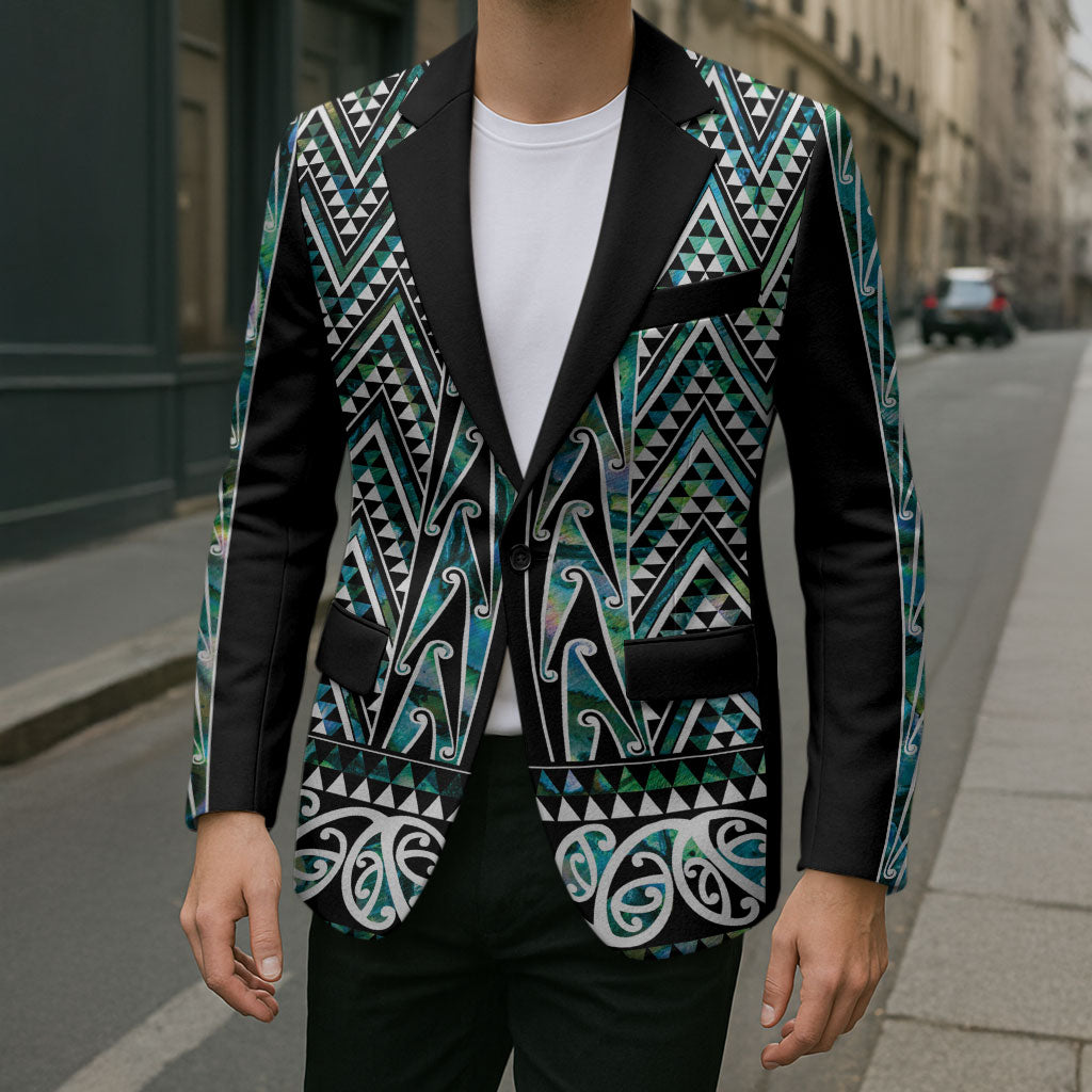 New Zealand Maori Niho Taniwha Blazer Papua Shell - Mangopare Puhoro Pattern LT9 - Polynesian Pride