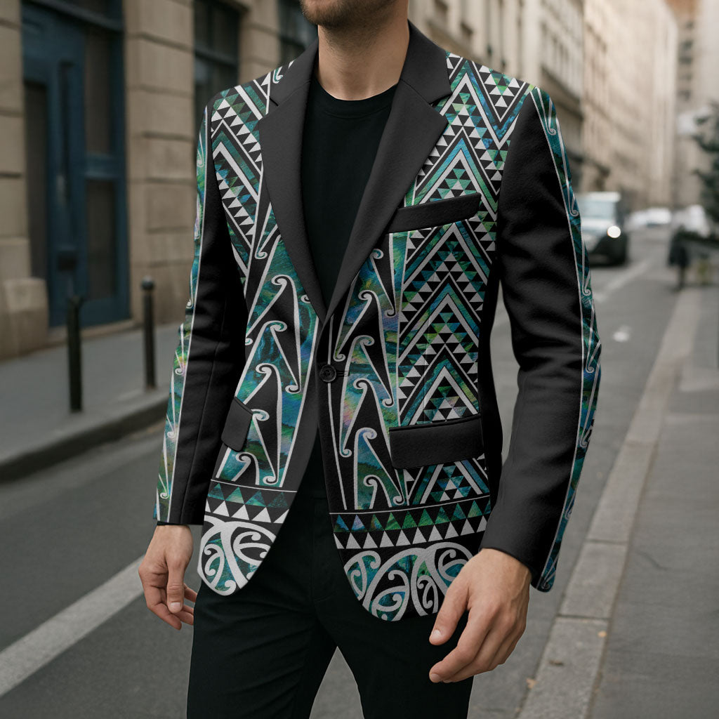 New Zealand Maori Niho Taniwha Blazer Papua Shell - Mangopare Puhoro Pattern LT9 - Polynesian Pride