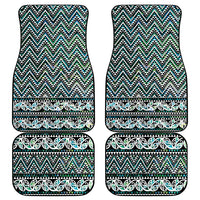 New Zealand Maori Niho Taniwha Car Mats Papua Shell - Mangopare Puhoro Pattern LT9 - Polynesian Pride
